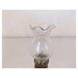 Lot of Various Vintage Glass Oil Lamps