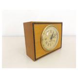 WORKING Mid Century Seth Thomas Wood Alarm Clock