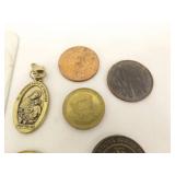 Lot of Misc Silver etc. US etc. Coins and Tokens