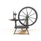 Antique Wood Spinning Wheel