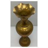 24" Tall Ornate Brass Vase