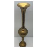 36" Tall Ornate Brass Vase