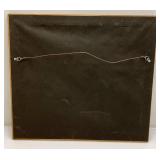 Framed Behind Glass M Jorge Signed African (Gazelles) Printed Textile 21" x 23 1/2"