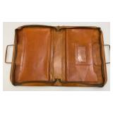 Hand Made Mexican Embossed Leather Aztec Themed Laptop Bag 2 1/2" x 11" x 16"