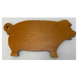 Three Vintage Multi Sized Wooden Pig Cutting Boards/Wall Décor 6 1/2" x 11 1/2",  7 1/2" x 13", 9" x 18 1/2"