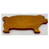 Three Vintage Multi Sized Wooden Pig Cutting Boards/Wall Décor 6 1/2" x 11 1/2",  7 1/2" x 13", 9" x 18 1/2"