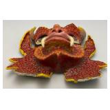 Very Old Oriental Paper Mache Mask (Some Broken Pieces)