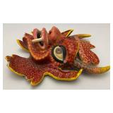 Very Old Oriental Paper Mache Mask (Some Broken Pieces)