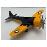 Vintage Hubley Kiddie Toy Airplane With Foilding Wings 10" x 11 1/2" (Very Nice Condition)