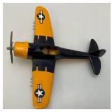 Vintage Hubley Kiddie Toy Airplane With Foilding Wings 10" x 11 1/2" (Very Nice Condition)