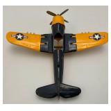 Vintage Hubley Kiddie Toy Airplane With Foilding Wings 10" x 11 1/2" (Very Nice Condition)