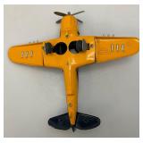 Vintage Hubley Kiddie Toy Airplane With Foilding Wings 10" x 11 1/2" (Very Nice Condition)