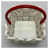 Misc. Pottery Items & Teakwood Serving Tray