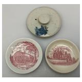 Misc. Pottery Items & Teakwood Serving Tray