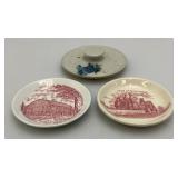 Misc. Pottery Items & Teakwood Serving Tray