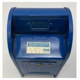 Vintage U.S. Metal Mail Box Bank 3 5/8" x 3 3/4" x 7 3/8" (No Key)