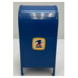 Vintage U.S. Metal Mail Box Bank 3 5/8" x 3 3/4" x 7 3/8" (No Key)