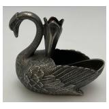 VERY RARE Heavy Metal Ink Well With Pen Holder 3" x 3 3/4"