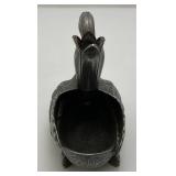 VERY RARE Heavy Metal Ink Well With Pen Holder 3" x 3 3/4"