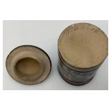 Hand Painted Tonala Pottery Jar/Lid 6" Tall Marked Mexico On Bottom