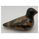 Hand Painted Tonala Pottery Mexican Folk Art Duck  Marked Mexico On Bottom 2 1/4" x 2 1/2" x 4 41/2" (Small Chip On Bottom Of Bill)
