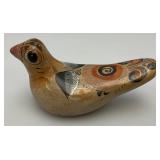 Hand Painted Tonala Pottery Mexican Folk Art Duck 2 1/4" x 2 1/4" x 4 3/4"