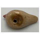 Hand Painted Tonala Pottery Mexican Folk Art Duck 2 1/4" x 2 1/4" x 4 3/4"