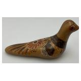 Hand Painted Tonala Pottery Mexican Folk Art Duck 2" x 2 1/2" x 5 3/4"