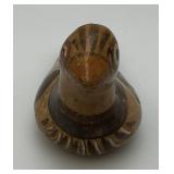 Hand Painted Tonala Pottery Mexican Folk Art Duck 2" x 2 1/2" x 5 3/4"