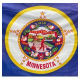 Two 3" x 5" Nylon Flags 1= Minnesota Flag (Faded) 1= Weed Flag (Has Hole) Pink Flamingo