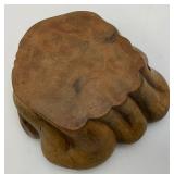 Misc. Vintage Oriental Collectibles Including Laquered Egg Trinket Dish, Wooden Buddha And More