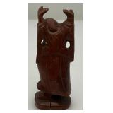 Misc. Vintage Oriental Collectibles Including Laquered Egg Trinket Dish, Wooden Buddha And More