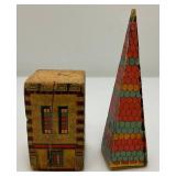 Antique REEDS New Cathedral Lithograph Building Blocks
