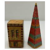 Antique REEDS New Cathedral Lithograph Building Blocks
