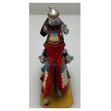 Two CHARLES C. STADDEN Hand Painted Heavy Metal Knights Including Sir John Codrington And Messire Ribeaumont 6" With Original Box