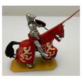 Two CHARLES C. STADDEN Hand Painted Heavy Metal Knights Including Sir John Codrington And Messire Ribeaumont 6" With Original Box