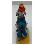 Two CHARLES C. STADDEN Hand Painted Heavy Metal Knights Including Sir John Codrington And Messire Ribeaumont 6" With Original Box