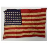 WWII Era 48 Star American Flag 7" x 10 1/2"