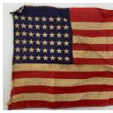 WWII Era 48 Star American Flag 7" x 10 1/2"