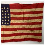 WWII Era 48 Star American Flag 7" x 10 1/2"