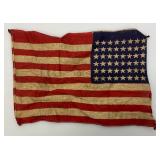 WWII Era 48 Star American Flag 7" x 10 1/2"