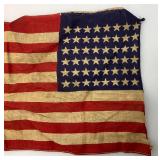 WWII Era 48 Star American Flag 7" x 10 1/2"