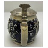 Misc. Vintage Items Including Awesome 18" Tall Blue Grey Pottery Beer Stein (Handle Glued) And More
