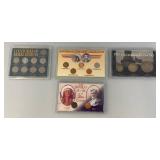 Misc. Collectible US Coin Sets Including 1976 Bicentennial Coin Set And More In Plastic Protective Cases