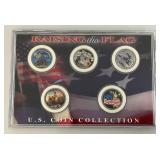 Misc. Collectible US Coin Sets Including First Five Years 40% Silver Kennedy Half Dollars And More In Plastic Protective Cases