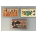 Misc. Collectible US Coin Sets Including The Historical Thirteen Colony Coin Collection And More In Plastic Protective Cases