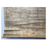 Antique 1916 UNITED STATES Cloth Map 26" x 36"