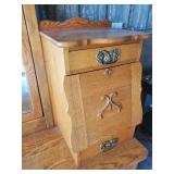 Victorian Style Oak HatBox Dresser & Mirror Good Condition