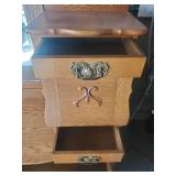 Victorian Style Oak HatBox Dresser & Mirror Good Condition