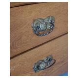 Victorian Style Oak HatBox Dresser & Mirror Good Condition